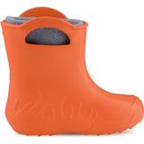 Ladeheid LA-CA-FrogWinter Kinder Regenlaarzen - Rubber - met Binnenschoen - EVA - Wasbare Binnenschoen - Oranje/Grijs - 22/23