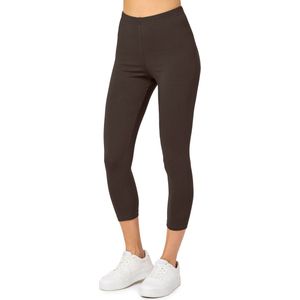 Merry Style - MS-MS10-199-LE - Capri Leggings - Bruin - 3/4 Lengte - Katoen