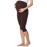 Be Mammy - BE-BE20-229-LE - Capri Zwangerschapsleggings - Bruin - 3/4 Lengte