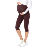 Be Mammy - BE-BE20-229-LE - Capri Zwangerschapsleggings - Bruin - 3/4 Lengte