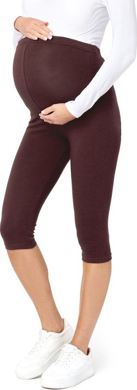 Be Mammy - BE-BE20-229-LE - Capri Zwangerschapsleggings - Bruin - 3/4 Lengte