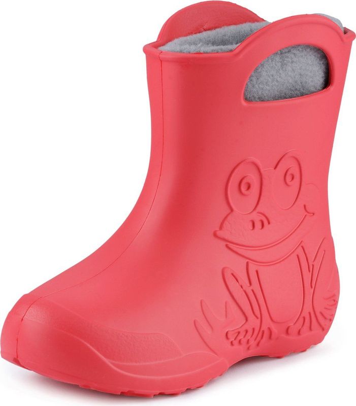 Ladeheid - LA-CA-FrogWinter - Kinder Regenlaarzen - Koraal/Grijs - Rubber - met Binnenschoen