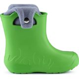 Ladeheid LA-CA-FrogButton Kinder Regenlaarzen - Groen/Grijs - Rubber - Wasbare Binnenschoen