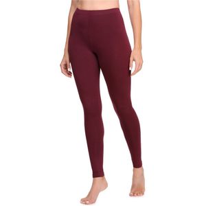 Ladeheid Dames Lange Leggings uit katoen LA40-133 (Bordeaux, M)