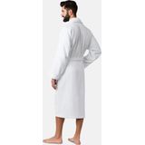 Ladeheid - Heren Badjas - Wit - 100% Katoen - Wafel Piqué - Met Capuchon