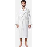 Ladeheid - Heren Badjas - Wit - 100% Katoen - Wafel Piqué - Met Capuchon