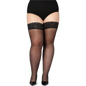 Halterlose Strümpfe - Transparant - 20 DEN - Silikon