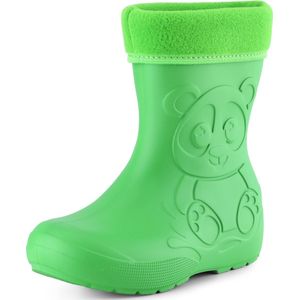 Ladeheid Kinder Regenlaarzen - Thermo Rubberlaarzen Vederlicht - EVA - LA-CA-PandaWinter - Groen