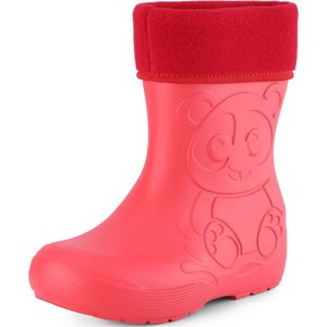 Ladeheid Kinder Regenlaarzen - Thermo Rubberlaarzen Vederlicht - EVA - LA-CA-PandaWinter - Koraal