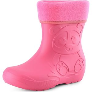 Ladeheid Kinder Regenlaarzen - Thermo Rubberlaarzen Vederlicht - EVA - LA-CA-PandaWinter - Roze