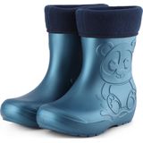 Ladeheid - LA-CA-PandaWinter - Kinder Regenlaarzen - Metallic Blauw - Thermo Rubberlaarzen Vederlicht