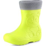 Ladeheid Kinder Regenlaarzen - Thermo Rubberlaarzen Vederlicht - EVA - LA-CA-PandaWinter - Limoen