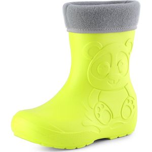 Ladeheid Kinder Regenlaarzen - Thermo Rubberlaarzen Vederlicht - EVA - LA-CA-PandaWinter - Limoen