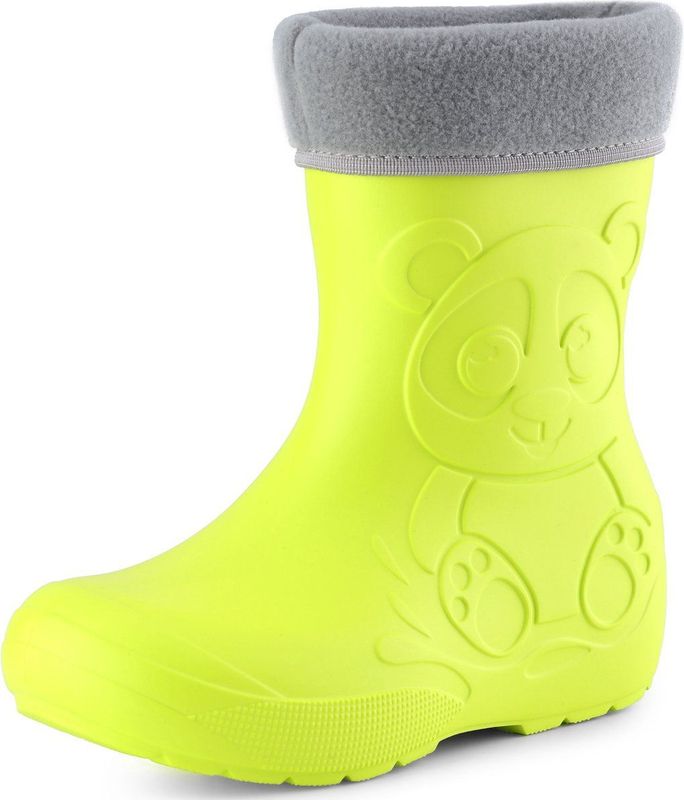 Ladeheid Kinder Regenlaarzen - Thermo Rubberlaarzen Vederlicht - EVA - LA-CA-PandaWinter - Limoen