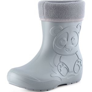 Ladeheid Kinder Regenlaarzen - Thermo Rubberlaarzen Vederlicht - EVA - LA-CA-PandaWinter - Grijs