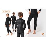 Ladeheid - LAGI008 - Thermobroek - Zwart/Turkoois - Microvezel, OEKO-TEX Standard 100