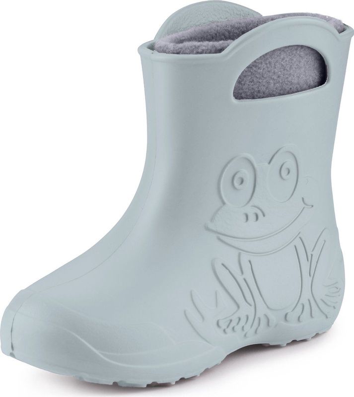 Ladeheid LA-CA-FrogWinter Kinder Regenlaarzen - Rubber - met Binnenschoen - EVA - Wasbare Binnenschoen - Grijs - 22/23