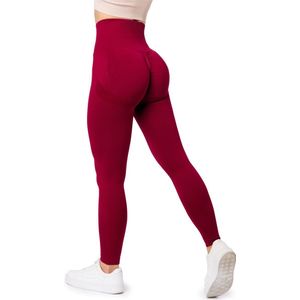 Bellivalini Sportlegging voor dames, push-up, scrunch-po-lifting, booty, hoge taille, fitness, BLV50-255, Bordeaux
