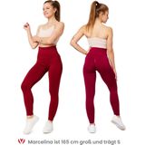 Bellivalini - BLV-BLV50-255-LE - Dames Leggings - Claret - Push Up - High Waist - Sportbroek - Lang