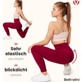 Bellivalini - BLV-BLV50-255-LE - Dames Leggings - Claret - Push Up - High Waist - Sportbroek - Lang