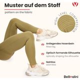 Bellivalini Sportleggings Dames High Waist Billen Push Up Gym Fitness BLV50-255 (Khaki, S)