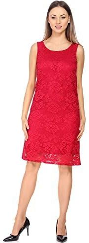 Bellivalini Damesjurk – Knielange Kanten – Jurk - Feestelijke – Zomerjurk – Zwart – S - BLV-BLV50-260-DR