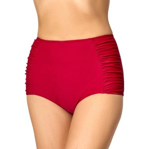 Merry Style Dames Zwembroek - Bikinibroekje - Elastische tailleband – Polyamide & Elastaan – Wijn rood (4242) – 36 - MS-MS10-119-SL
