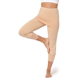 Bellivalini Yoga Broek met Rok 3/4 Trainingsbroek Yoga Broek Dames Lichtgewicht Viscose Sweatbroek BLV50-276 (Nude, S)