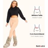 Bellivalini - Dames Thermische Legging - Sportbroek - Licht Perzik - Materiaal: Hoogwaardige Stoffen