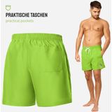 Ladeheid - LA40-198 - Zwembroek - Licht Groen - Sneldrogend Polyester, Mesh Binnenbroekje, Elastische Tailleband