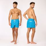 Heren - Zwemshort - Blauw - 100% Polyester - Elastische Tailleband