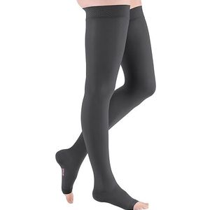 medi ven plus CCL1 AG dijbeenkousen open teen normaal (72-83 cm) VI antraciet