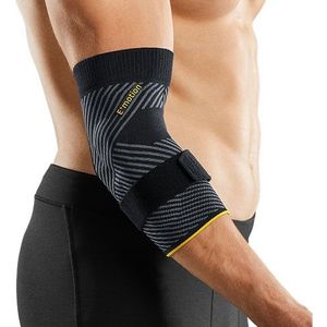 medi Epicomed E+motion 3.0 Sportieve elleboogbandage met 3D-siliconen kwartspelot | Maat: IV | optimale vochtregulatie | afneembare riem | geurremmend & thermoregulerend