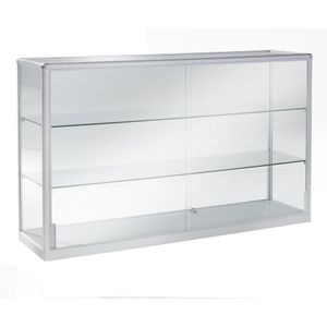 eurokraft pro Vitrine, uitvoering halfhoog, breedte 1000 mm, 2 schuifdeuren, zeer brandvertragend