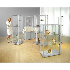 Design-vitrine, halfhoog, h x b x d = 1280 x 520 x 520 mm EUROKRAFTpro