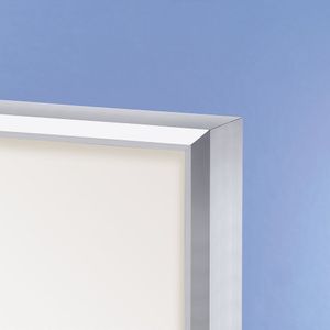 eurokraft pro Vitrinekast, aluminium frame, vleugeldeuren, capaciteit 18 A4-bladen, h x b x d = 970 x 1330 x 50 mm, frame met ronde hoeken