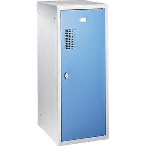 eurokraft basic Combinatie-locker Amsterdam, afzonderlijke module, lichtgrijs / lichtblauw, breedte 400 mm, draaigrendel