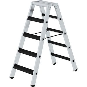 eurokraft pro Treden-boktrap, tweezijdig, uitvoering bekleed, 2 x 5 treden