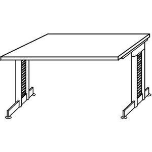 NICOLA - Bureautafel, C-vormig onderstel, in hoogte verstelbaar EUROKRAFTpro