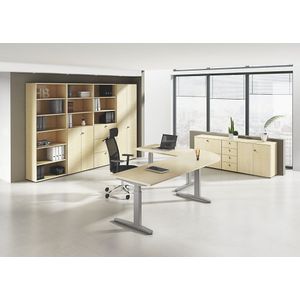 ANNY - Bureautafel met C-vormig onderstel, in hoogte verstelbaar van 650 - 850 mm, breedte 800 mm EUROKRAFTpro