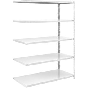 eurokraft pro Magazijn schroefstelling, lichtgrijs RAL 7035, middelzwaar, stellinghoogte 2000 mm, legbordbreedte 1300 mm, diepte 800 mm, aanbouwstelling