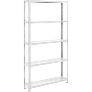 eurokraft pro Magazijn schroefstelling, lichtgrijs RAL 7035, middelzwaar, stellinghoogte 2000 mm, legbordbreedte 1000 mm, diepte 300 mm, basisstelling