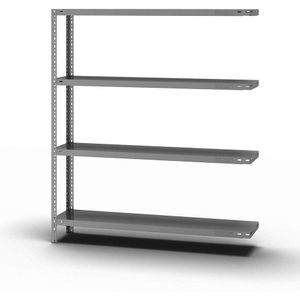 eurokraft pro Magazijn schroefstelling, verzinkt, middelzwaar, stellinghoogte 1500 mm, legbordbreedte 1300 mm, diepte 300 mm, aanbouwstelling