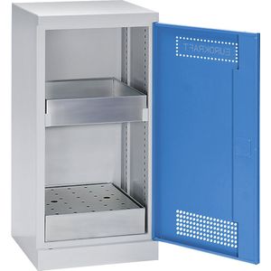 eurokraft pro Milieukast, bijzetkast, 2 bakbodems, h x b x d = 1000 x 500 x 500 mm