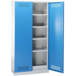 eurokraft pro Milieukast, bodemopvangbak, 4 legborden gelakt, h x b x d = 1950 x 950 x 500 mm