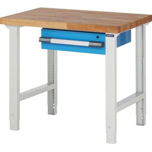 eurokraft pro Werkbank, bouwdoossysteem serie 7000, 1 hanglade, b x d = 1000 x 700 mm
