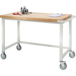 eurokraft pro Verrijdbare werkbank Serie 8000, stellingbouw, open onderstel, b x d = 2000 x 700 mm