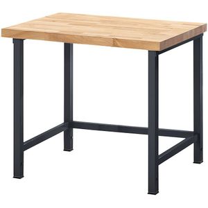 eurokraft pro In hoogte verstelbare werkbank, stellingbouw, zonder onderbouw, breedte 1000 mm, frame antraciet-metallic