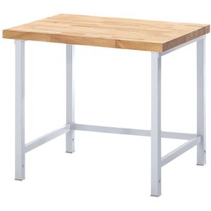 eurokraft pro In hoogte verstelbare werkbank, stellingbouw, zonder onderbouw, breedte 1000 mm, frame lichtgrijs