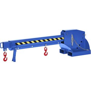 eurokraft pro Telescooplader, 5-voudig in hoogte verstelbaar, hefvermogen 650 - 3000 kg, telescopisch, blauw gelakt